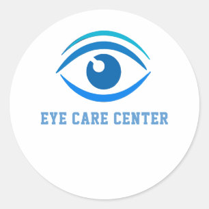 Adesivo Redondo 👁 Logotipo do Centro de Cuidados com os Olhos Clí