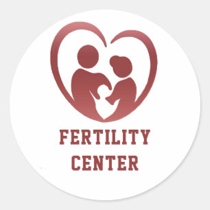 Adesivo Redondo 👶 Logotipo do Centro de Fertilidade para Medicina