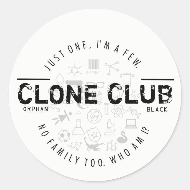 Adesivo Redondo Logotipo do Clone Club (Frente)