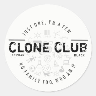 Adesivo Redondo Logotipo do clube do clone