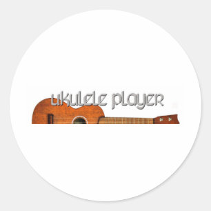 Adesivo Redondo Logotipo do compartimento do jogador do Ukulele