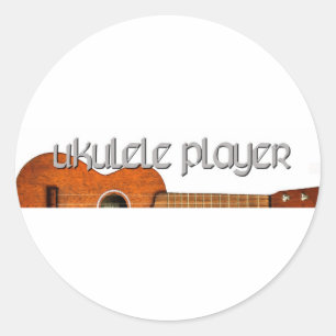 Adesivo Redondo Logotipo do compartimento do jogador do Ukulele