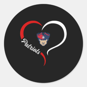 Adesivo Redondo Logotipo do Condado de Paulding Patriots Half Hear