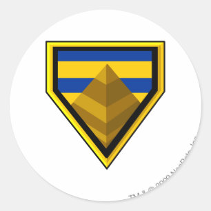 Adesivo Redondo Logotipo do deserto da equipe perdido