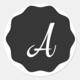 Adesivo Redondo Logótipo do designer da letra A