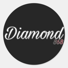 Adesivo Redondo Logotipo do Diamond 868