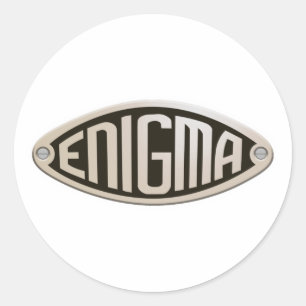 Adesivo Redondo Logotipo do disjuntor de códigos Enigma wwii