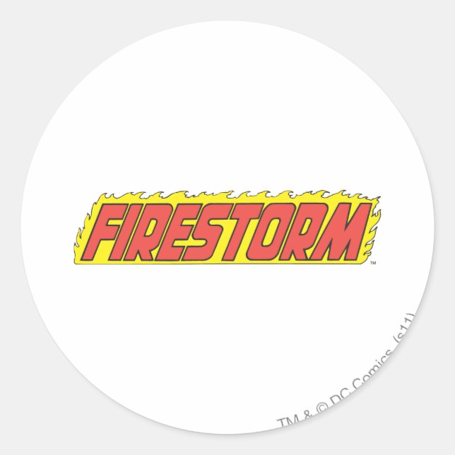 Adesivo Redondo Logotipo do Firestorm (Frente)