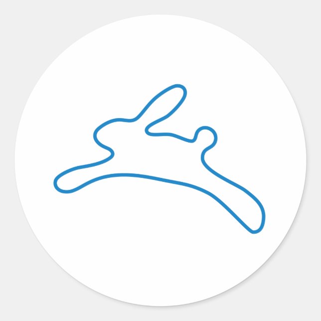 Adesivo Redondo Logotipo do Freenet Bunny (Frente)