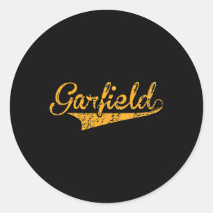Adesivo Redondo Logotipo do Garfield Sports