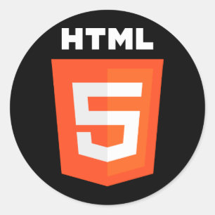 Adesivo Redondo Logotipo do HTML 5