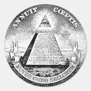 Adesivo Redondo logotipo do illuminati
