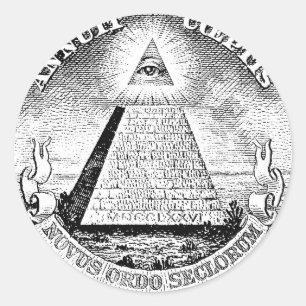 Adesivo Redondo logotipo do illuminati