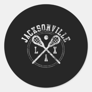 Adesivo Redondo Logotipo do Jacksonville Lacrosse Lax