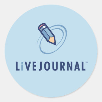 Adesivo Redondo Logotipo do LiveJournal Vertical
