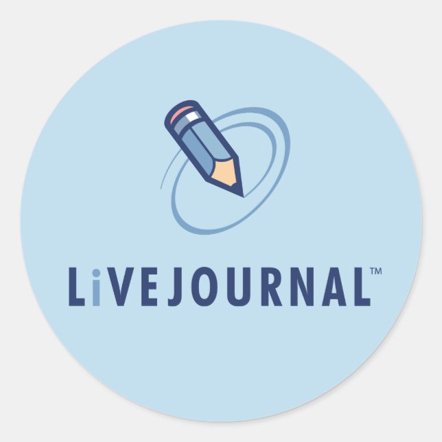 Adesivo Redondo Logotipo do LiveJournal Vertical (Frente)