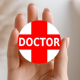 Adesivo Redondo Logotipo do Médico