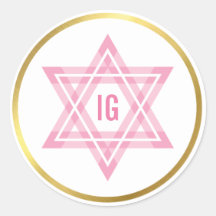 logótipo do monograma cor-de-rosa com círculo dAVI