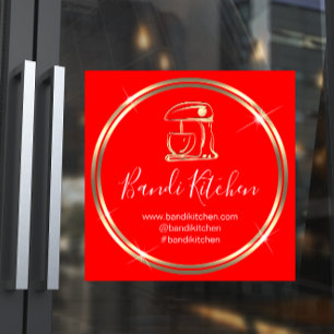 Adesivo Redondo Logotipo do obrigado Cozinhar Cozinha Chef Compro
