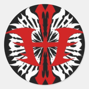 Adesivo Redondo logotipo do oficial do desgaste duro do metal