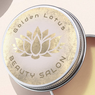 Adesivo Redondo logotipo do ouro Lotus