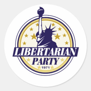 Adesivo Redondo logotipo do partido libertário