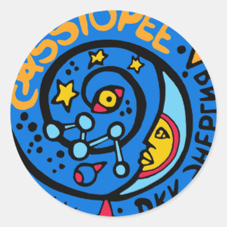 Adesivo Redondo Logotipo do patch da missão Mir-Cassiopee