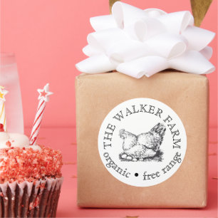 Adesivo Redondo Logotipo do Promocional para empresas com Fazenda 