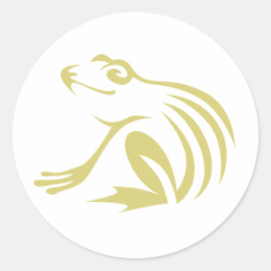 Adesivo Redondo Logotipo do Sapo verde