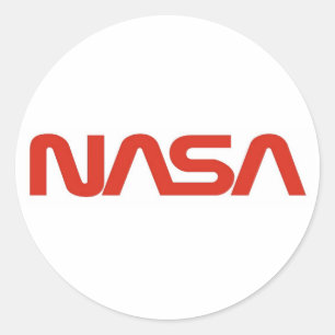 Adesivo Redondo Logotipo do sem-fim vermelho da NASA