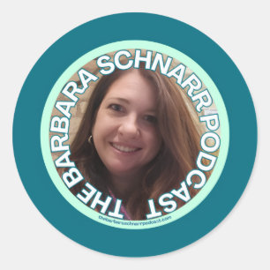 Adesivo Redondo Logotipo do The Barbara Schnarr Podcast
