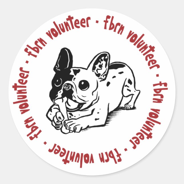 Adesivo Redondo Logotipo do voluntário FBRN (Frente)