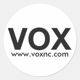 Adesivo Redondo Logotipo do VOX (etiqueta)