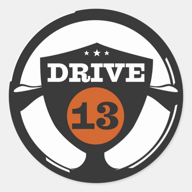 Adesivo Redondo logotipo drive13 (Frente)