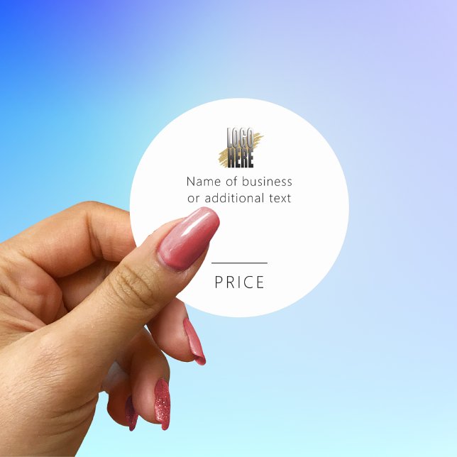Adesivo Redondo Logotipo e preço personalizados da empresa (Criador carregado)