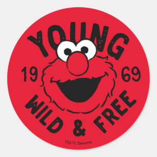 Adesivo Redondo Logotipo Elmo Skate - Jovem, Selvagem e Livre 1969