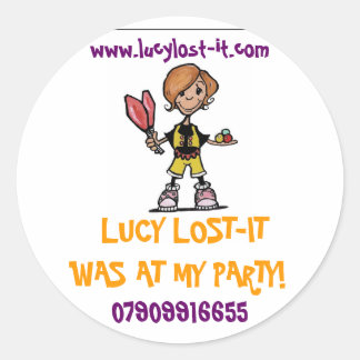 Adesivo Redondo logotipo em andamento, LUCY LOST-ITWAS NA MINHA FE