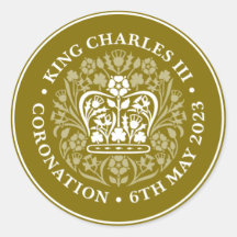 Logotipo emblema da coroação real do Rei Charles I