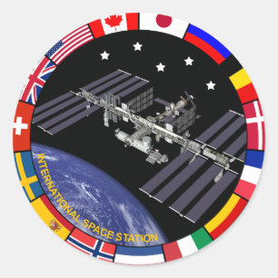 Adesivo Redondo Logotipo emblema ISS