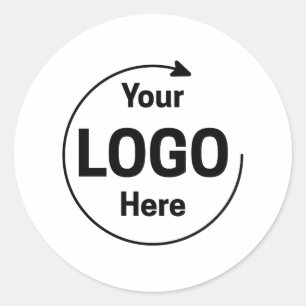 Adesivo Redondo Logotipo Empresarial Corporativo Personalizado