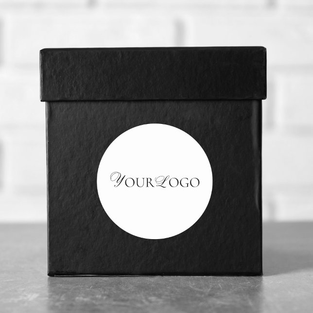 Adesivo Redondo Logotipo Empresarial Fino e Longo Personalizado Mi (Criador carregado)