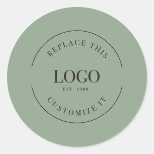 Adesivo Redondo Logotipo Empresarial Grande Simples Personalizável