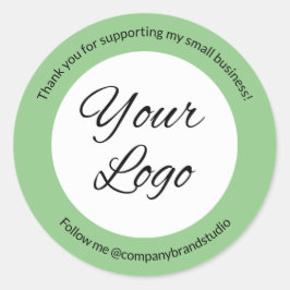 Adesivo Redondo Logotipo Empresarial Personalizado de Agradeciment