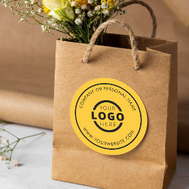 Adesivo Redondo Logotipo Empresarial Personalizado de Cor Promocio