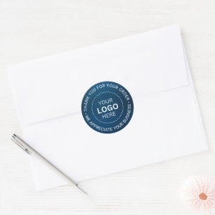 Adesivo Redondo Logotipo Empresarial Personalizado Empresa Agradec