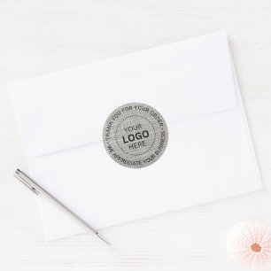 Adesivo Redondo Logotipo Empresarial Personalizado Empresa Agradec