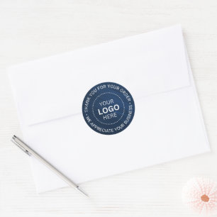 Adesivo Redondo Logotipo Empresarial Personalizado Empresa Agradec