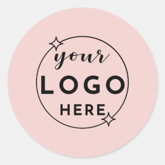 Adesivo Redondo Logotipo Empresarial Personalizado Minimalista Ros