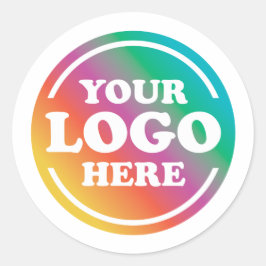 Adesivo Redondo Logotipo Empresarial Personalizado, Promoção Comer