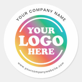 Adesivo Redondo Logotipo Empresarial Personalizado, Promoção do Si